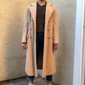 Vintage pure wool camel coat